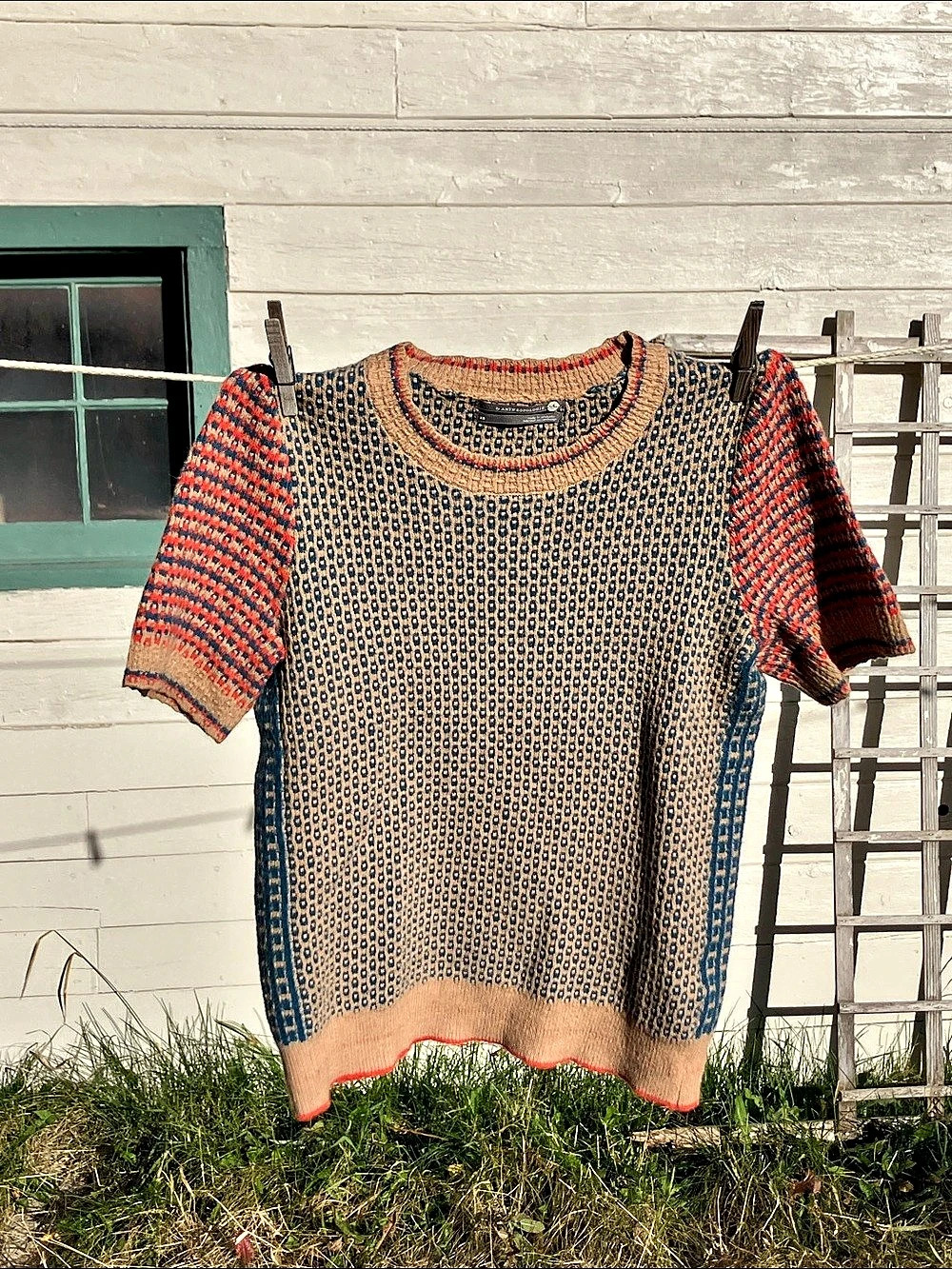 Anthropologie Geometric Knit Sweater XS